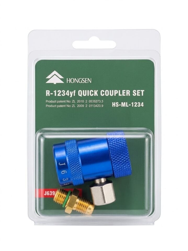 Hongsen R1234yf Self-Locking (Kendinden Kilitlemeli) Hızlı Bağlantı Rekor Seti