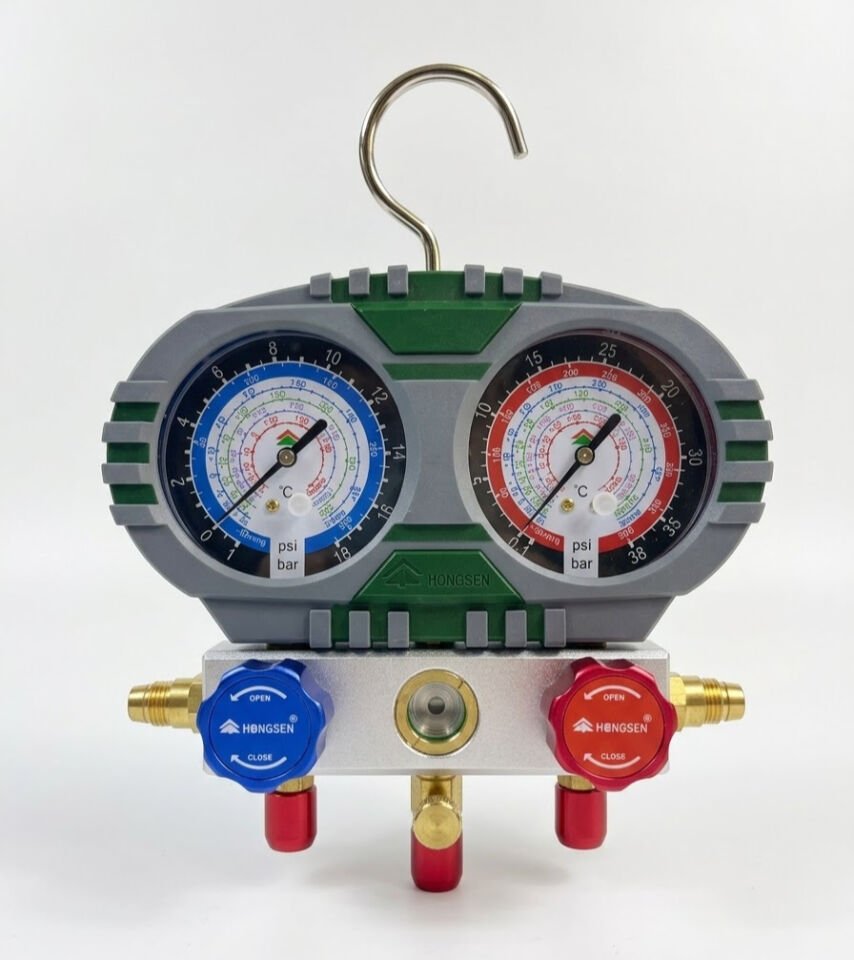 Hongsen HS-S60-101-A Manifold Seti – 150cm Hortumlu ve Özel Taşıma Kutulu