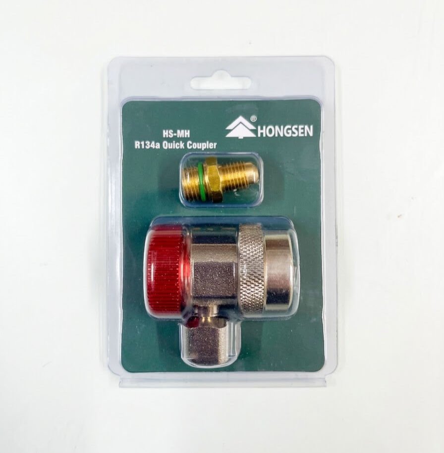 Hongsen R134a Yüksek Basınç Hızlı Bağlantı Rekoru – M14*1.5 & 1/4'' Adaptörlü